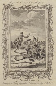 General Wolfes død ved belejringen af Quebec af Charles the Elder Grignion