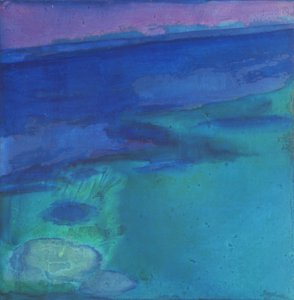 Cyanae Blue, 1997 (olie og glasur på gesso board)