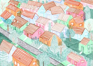 Althohenschönhausen, 2017 (penselpenne) af Charlotte Orr