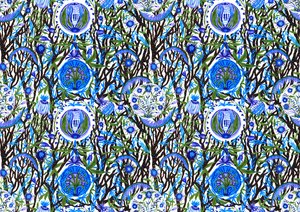 Ashmolean Museum Pattern Design #2, 2020 (pensel og kuglepenne) af Charlotte Orr