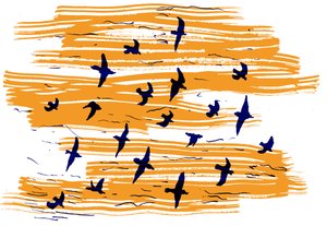 Fugle, der flyver, 2020 af Charlotte Orr