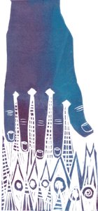 Hånd, 2012 (linosnit) af Charlotte Orr