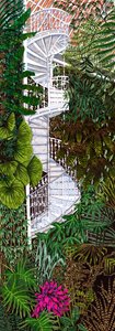 Kew Gardens #2, 2020 (pensel på papir) af Charlotte Orr