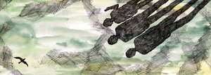 The Seagulls Tale, 2020 (pen og akvarel) af Charlotte Orr
