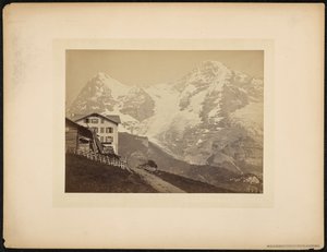 Mönch og Eiger, udsigt fra Wengernalp af Charnaux Frères and Cie.