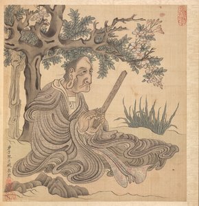 Malerier efter antikke mestre: A Lohan [efter Kuan-hsiu], 1598-1652. af Chen Hongshou