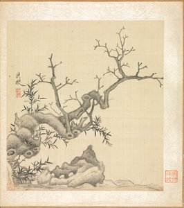 Malerier efter antikke mestre: Rock, Old Tree og Bamboo