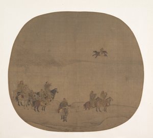 Nomader på jagt med falke, begyndelsen af det 13. århundrede. af Chen Juzhong