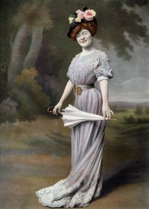Den franske komiker Amelie Dieterle som Blanche i skuespillet "La ponette", Paris, foto af Cheri Rousseau fra avisen "Le Theatre" 1. august