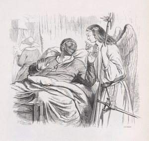 Skytsengelen fra The Complete Works of Béranger, 1836. af Cherrier