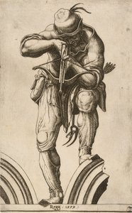 En bueskytte skyder en armbrøst, 1579.