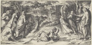 Israelitterne flygtede fra Egypten af Cherubino Alberti