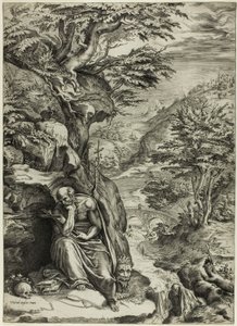 Sankt Hieronymus i ørkenen af Cherubino Alberti