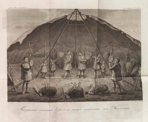 Illustration fra The Travels of Captain Billings across Chukotka... af Gavriil Sarychev, 1811. af Chesky