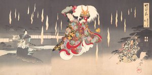 Scene af Foxfire Kitsunebi fra Play Honcho nijushiko, 1898., 1898.