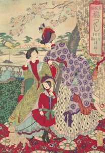 Western Clothing fra serien An Array of Auspicious Customs of Eastern Japan Azuma fu..., 1889. af Chikanobu Yoshu