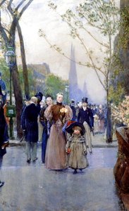 5th Avenue, søndag af Childe Frederick Hassam
