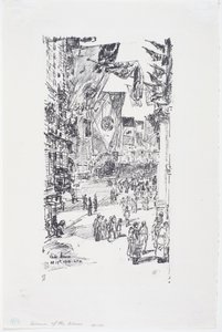 Avenue of the Allies, City Street (5th Ave) af Childe Frederick Hassam