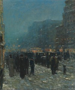 Broadway og 42nd Street af Childe Frederick Hassam