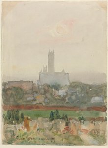 Katedralen i Canterbury af Childe Frederick Hassam
