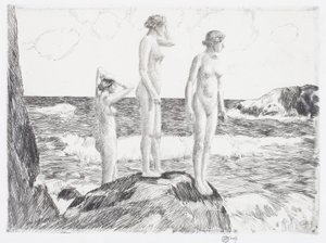 Dybhavsbadere af Childe Frederick Hassam