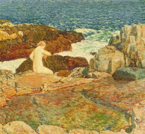 East Headland Pool af Childe Frederick Hassam