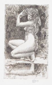 Egeria af Childe Frederick Hassam