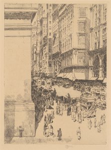 Fifth Avenue, kl af Childe Frederick Hassam