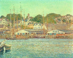 Gloucester Havn af Childe Frederick Hassam