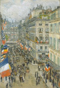 Fjortende juli, Rue Daunou af Childe Frederick Hassam