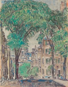 Mount Vernon Street, Boston af Childe Frederick Hassam