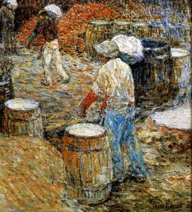 New York, Hod Carriers af Childe Frederick Hassam
