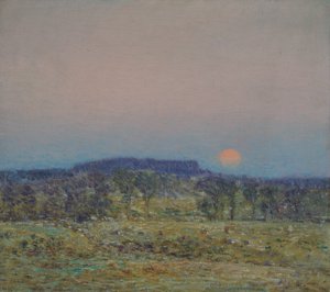 September Måneopgang af Childe Frederick Hassam