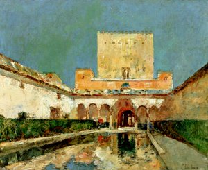 Alhambra, Granada, Spanien, c1883 (olie på lærred)