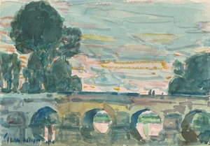 Broen ved Grez af Childe Frederick Hassam
