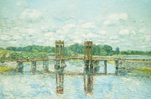 Toll Bridge, New Hampshire, nær Exeter af Childe Frederick Hassam