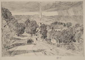 En landsby i Vermont af Childe Hassam