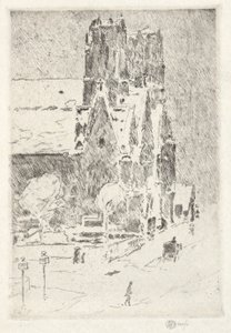 Golgata kirke i sne af Childe Hassam