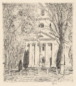 Kirke ved Old Lyme, 1924 af Childe Hassam