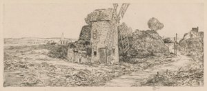 Long Island Windmill, 1929 af Childe Hassam