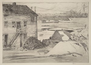 Lavvande, Cos Cob-broen af Childe Hassam