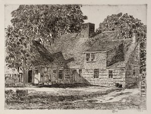 Det gamle Dominy-hus af Childe Hassam