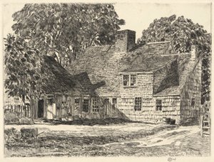 Old Dominy House, Easthampton af Childe Hassam
