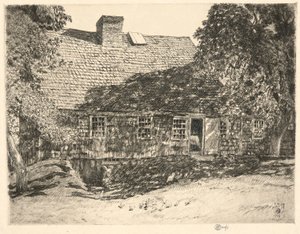 Old Mulford House, Easthampton, 1926 af Childe Hassam