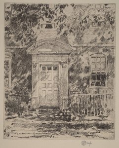 Døråbning i Portsmouth af Childe Hassam