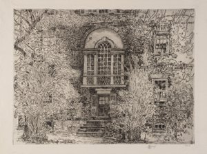 Forår i Annapolis (Chase House Garden) af Childe Hassam