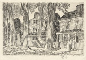 Sunlight Village Street, 1925 af Childe Hassam