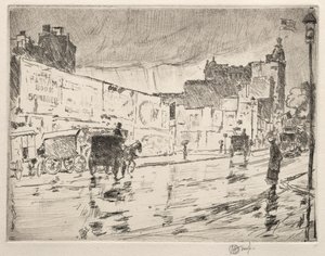 The Billboards, New York, 1896. af Childe Hassam
