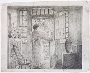 Den hollandske dør (recto), den græske dans (verso) af Childe Hassam