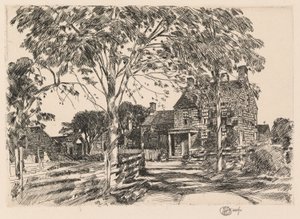 Walt Whitmans fødested af Childe Hassam
